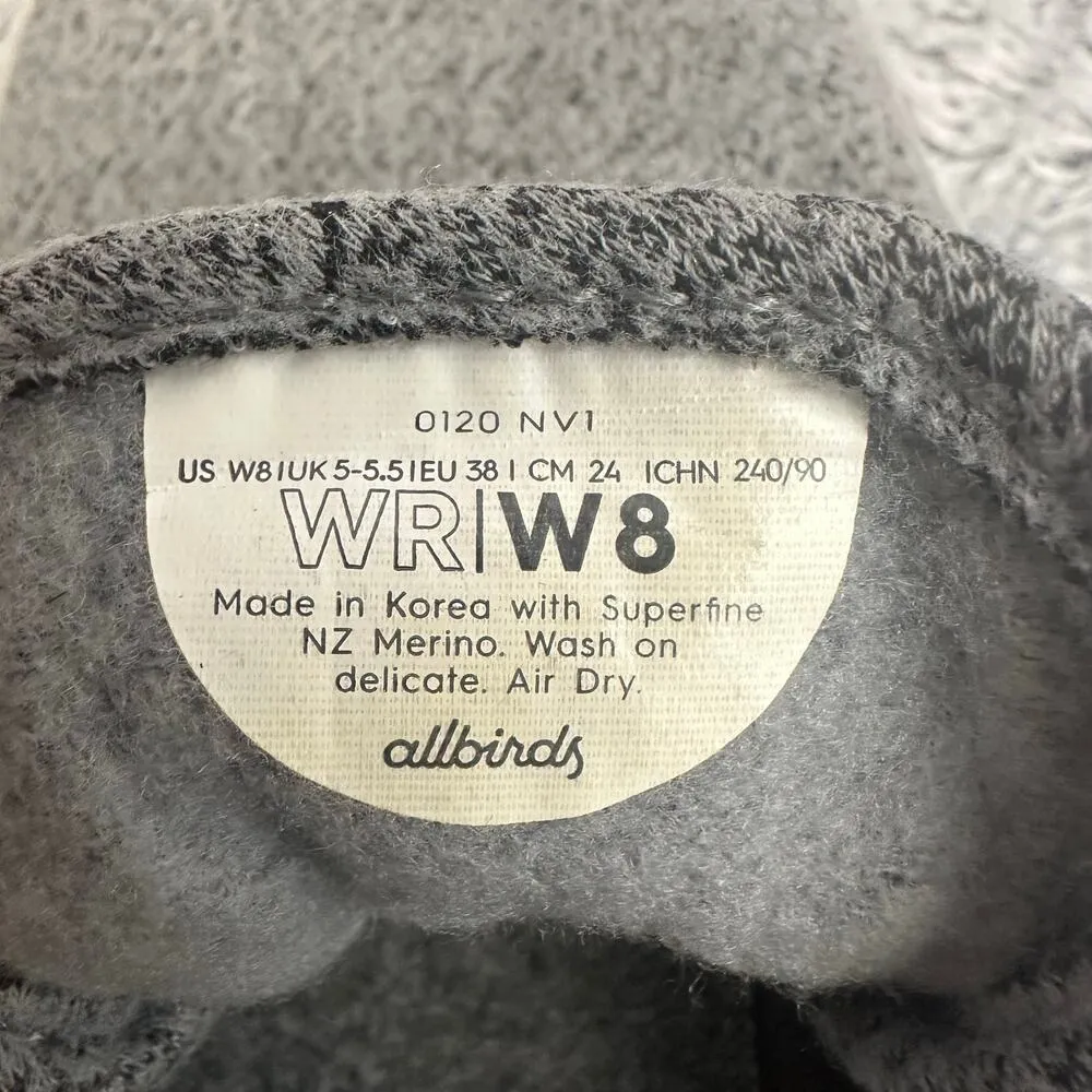 Allbirds Gray Merino Wool Runner Sneakers Women's Size 8 Lace Up Comfort - Image 8