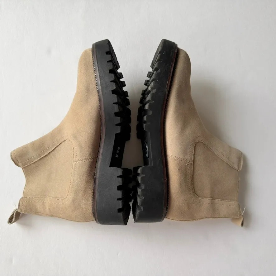 Caslon Miller Leah Boot Light Tan Suede Size 7.5 Ankle Lug Chelsea Comfort - Image 6