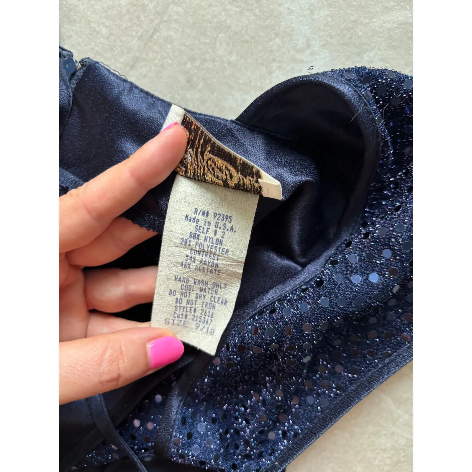 Steppin Out Dress Womens 9/10 Blue High Neck Maxi Y2K Hoco‎ Event Party Vintage - Image 6