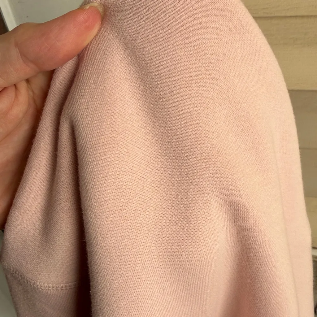 All In Motion Sweatshirt Cotton Fleece Crew Neck Mid Weight Lounge Athletic Pink - Image 10