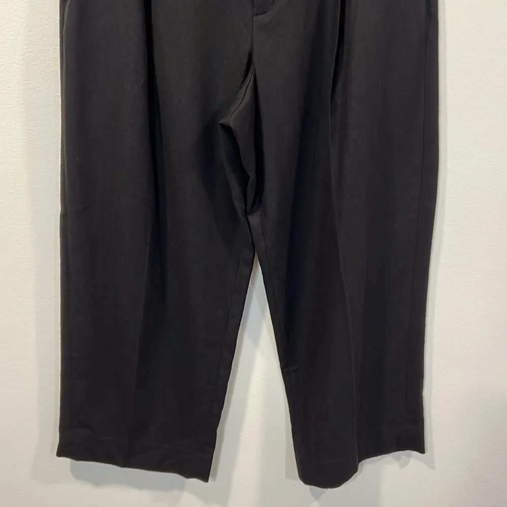 Vince Black Wool Blend Cropped Wide Leg Pants Size 12 EUC - Image 3