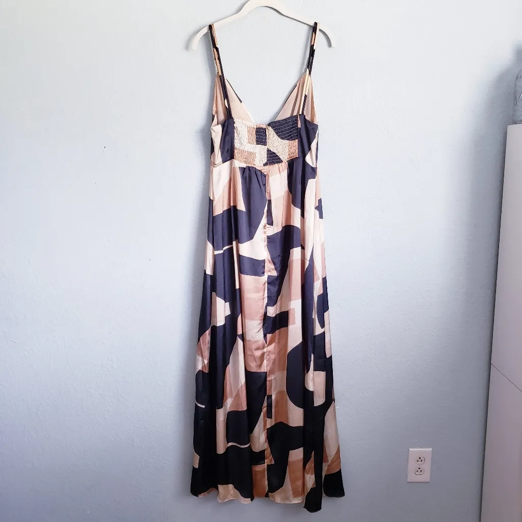 Baltic Born Xanthe Front Tie Geometric Slip Maxi Dress - Image 6