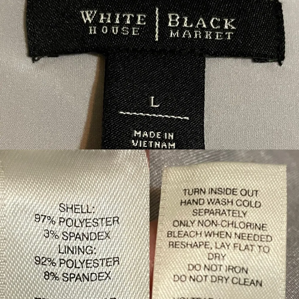 WHBM Womens Shirt Silver Shimmer Tiered Layered Front Sleeveless Size Large - Image 8