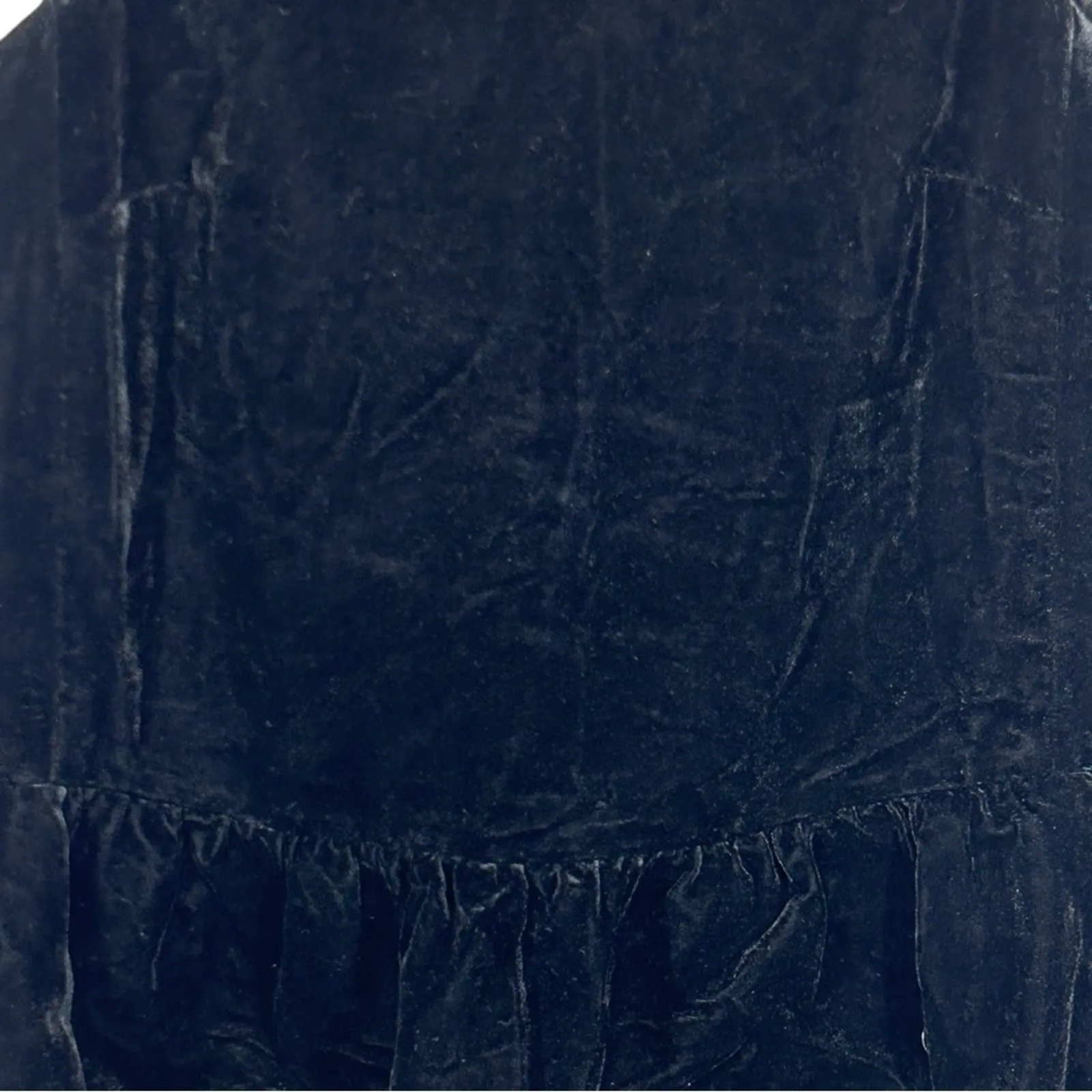 J. Crew Black Velvet Sleeveless Peplum Top Size 2 Y2K Grunge Academia Style - Image 6