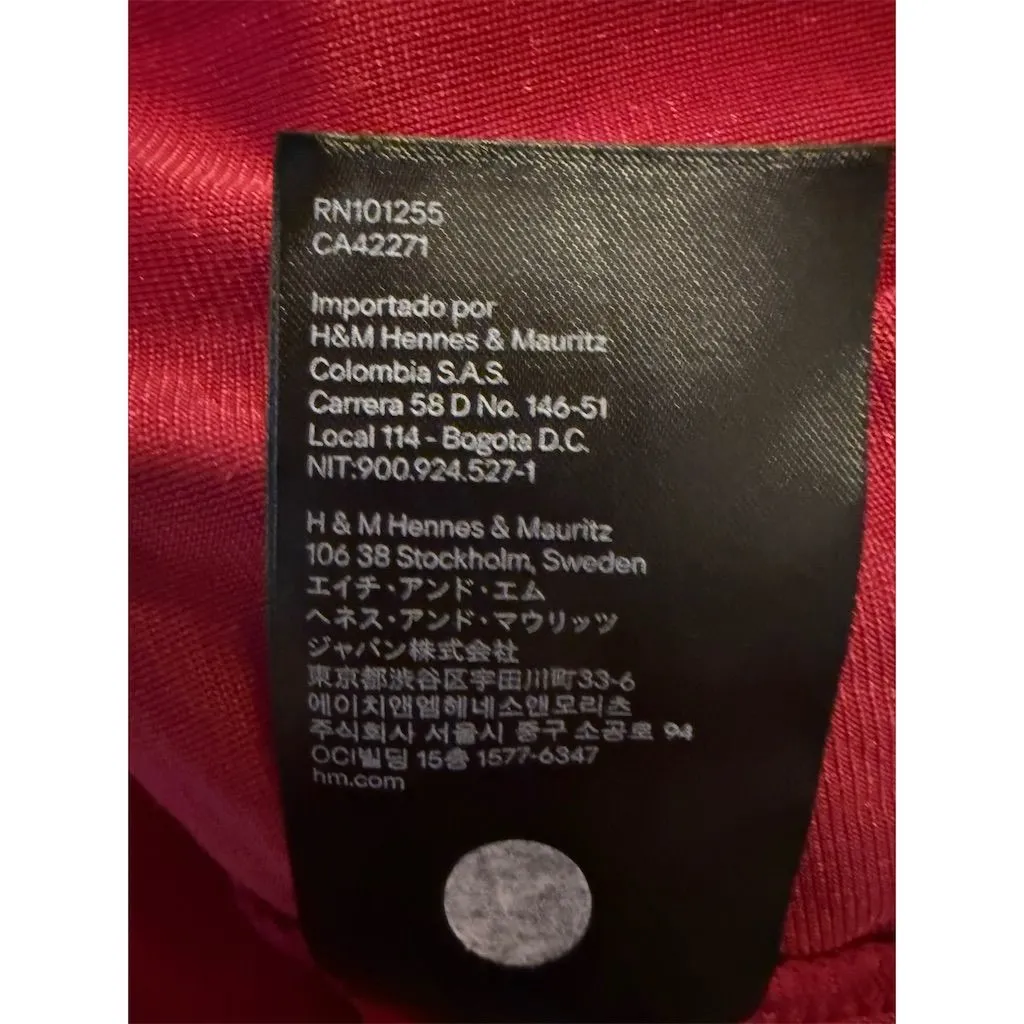 H&M Divided Women's Size 4 Dark Red Velvet Fit-and-Flare Dress - Image 7