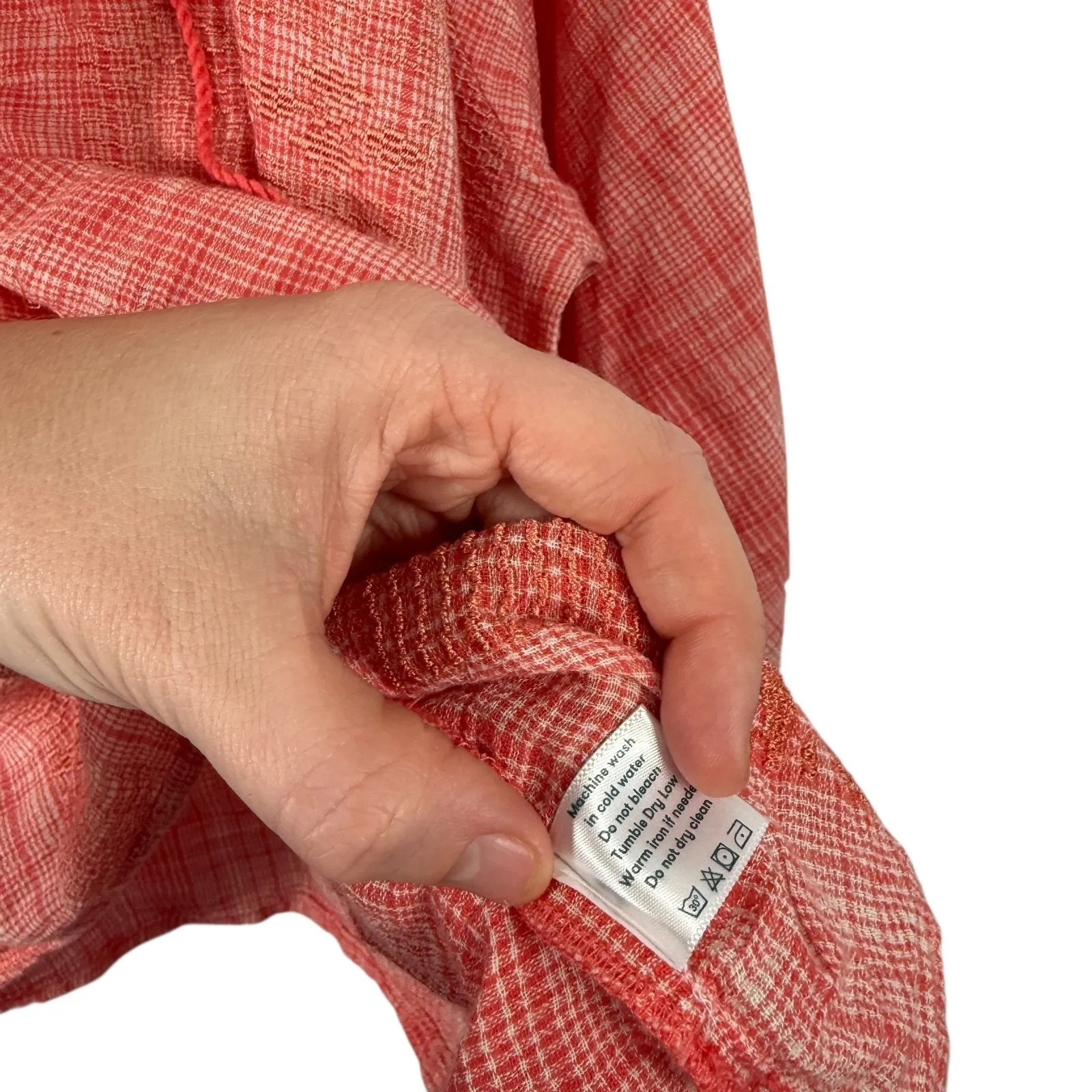 Roller Rabbit Orange Embroidered 100% Cotton Tassel Blouse Preppy Womens Medium - Image 6