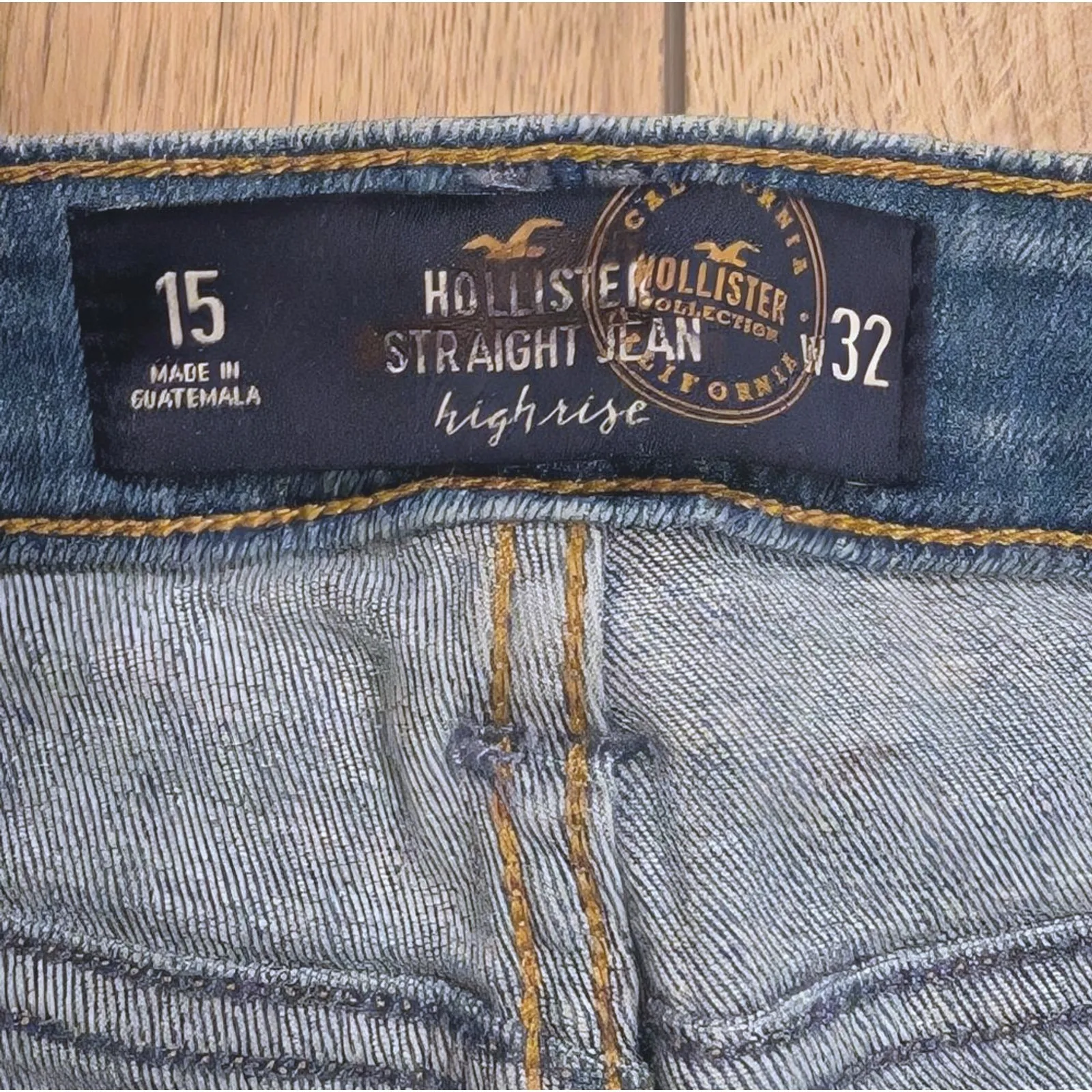 🆕 Hollister Plus size 15 32 High Rise Straight Leg Denim Jeans Stretch NWT NEW - Image 2