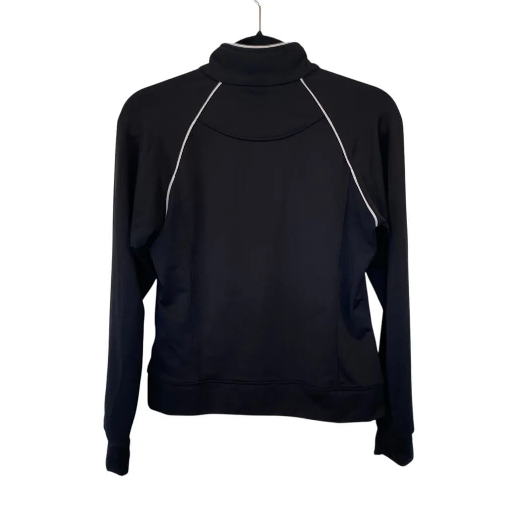 VTG Nike Dri-Fit Track Jacket Zip Up Black & White - Image 6