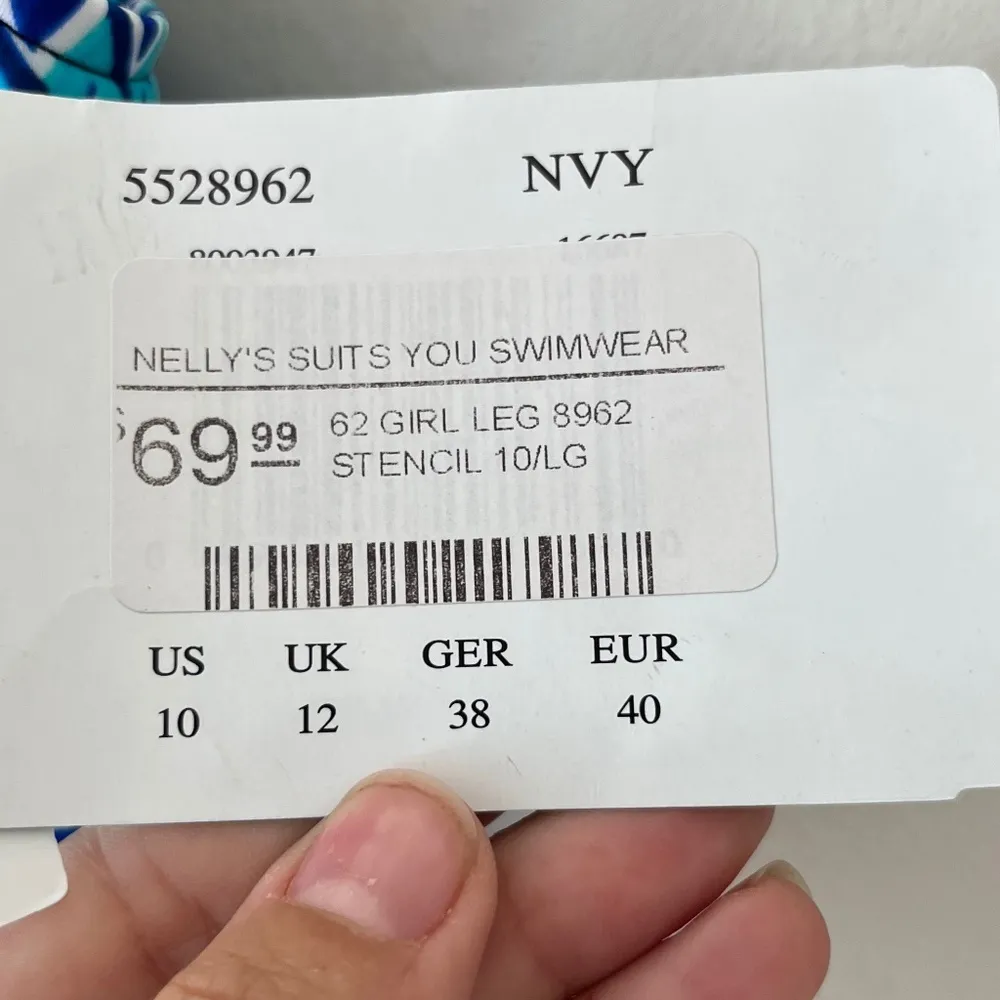 Penbrooke Sz 10 One Piece Swimsuit Tummy Control Ruched Side Bikini Bottom Blue - Image 7