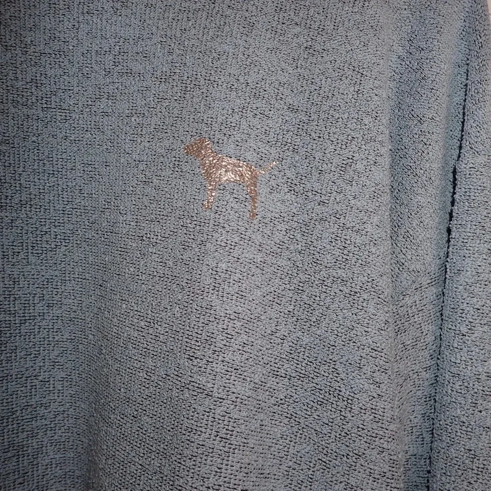 PINK Stadium Mock Neck Pullover French Terry Knit size M - Image 4