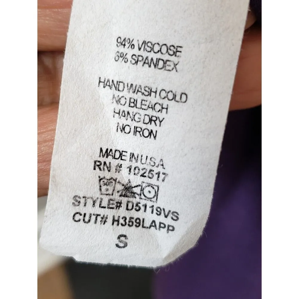 Soprano Womens Purple Empire Waist Tiered Hem Layered Knee Length Dress Size S - Image 9