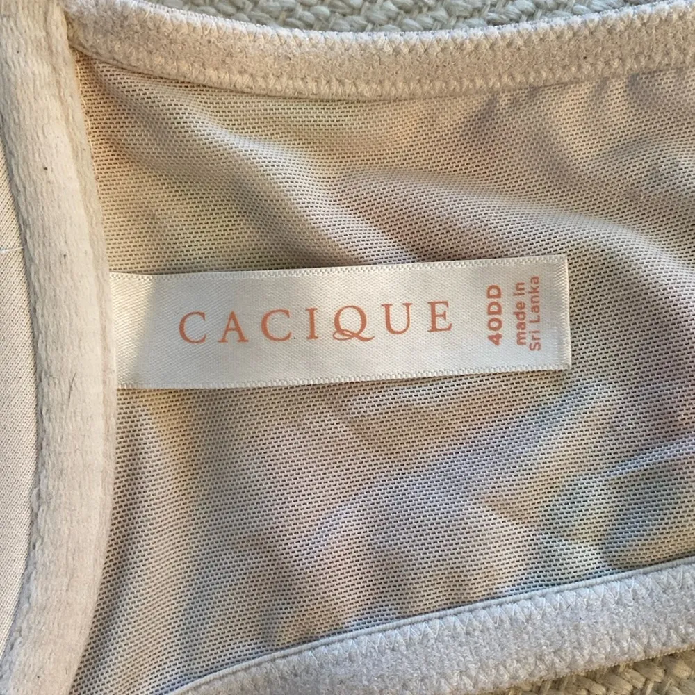 colorful full coverage bra size 40 DD White with Beautiful Red Flowers - Image 6