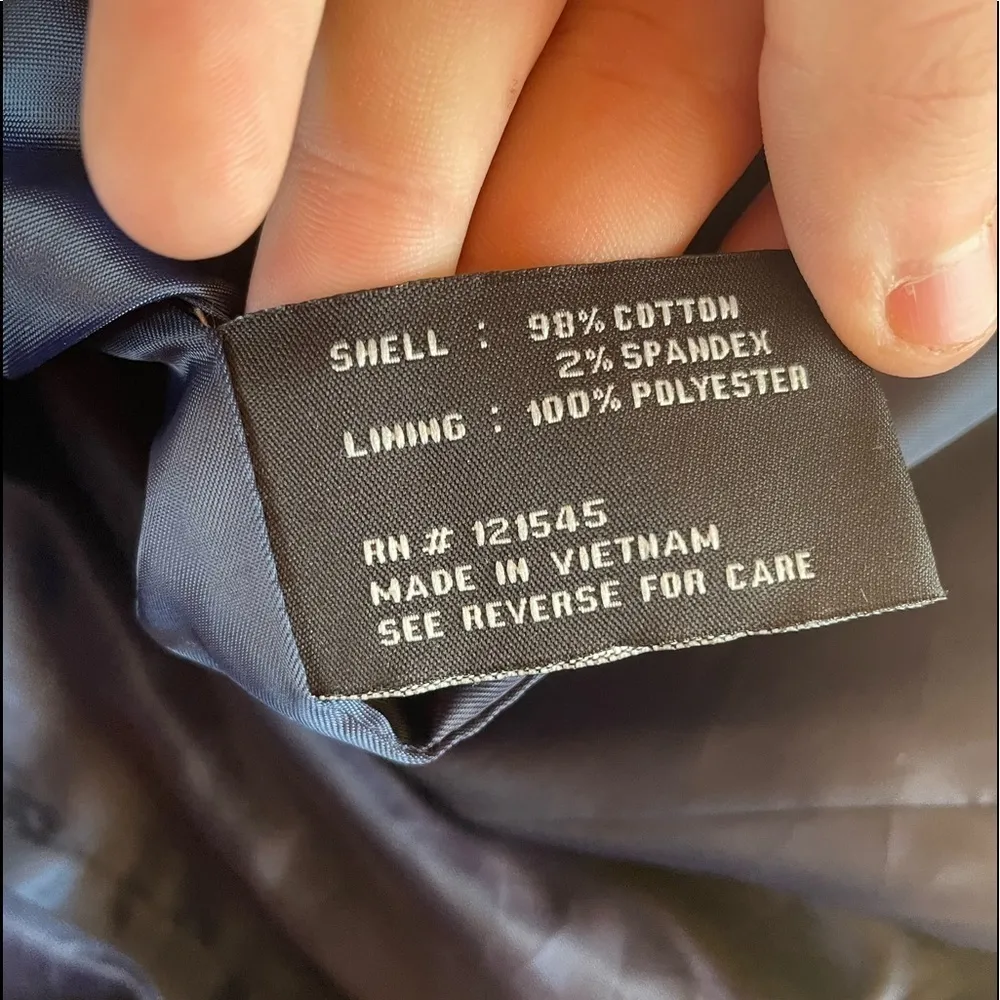 London Fog Belted Trench Coat in‎ Navy Polka Dot Size XS - Image 9