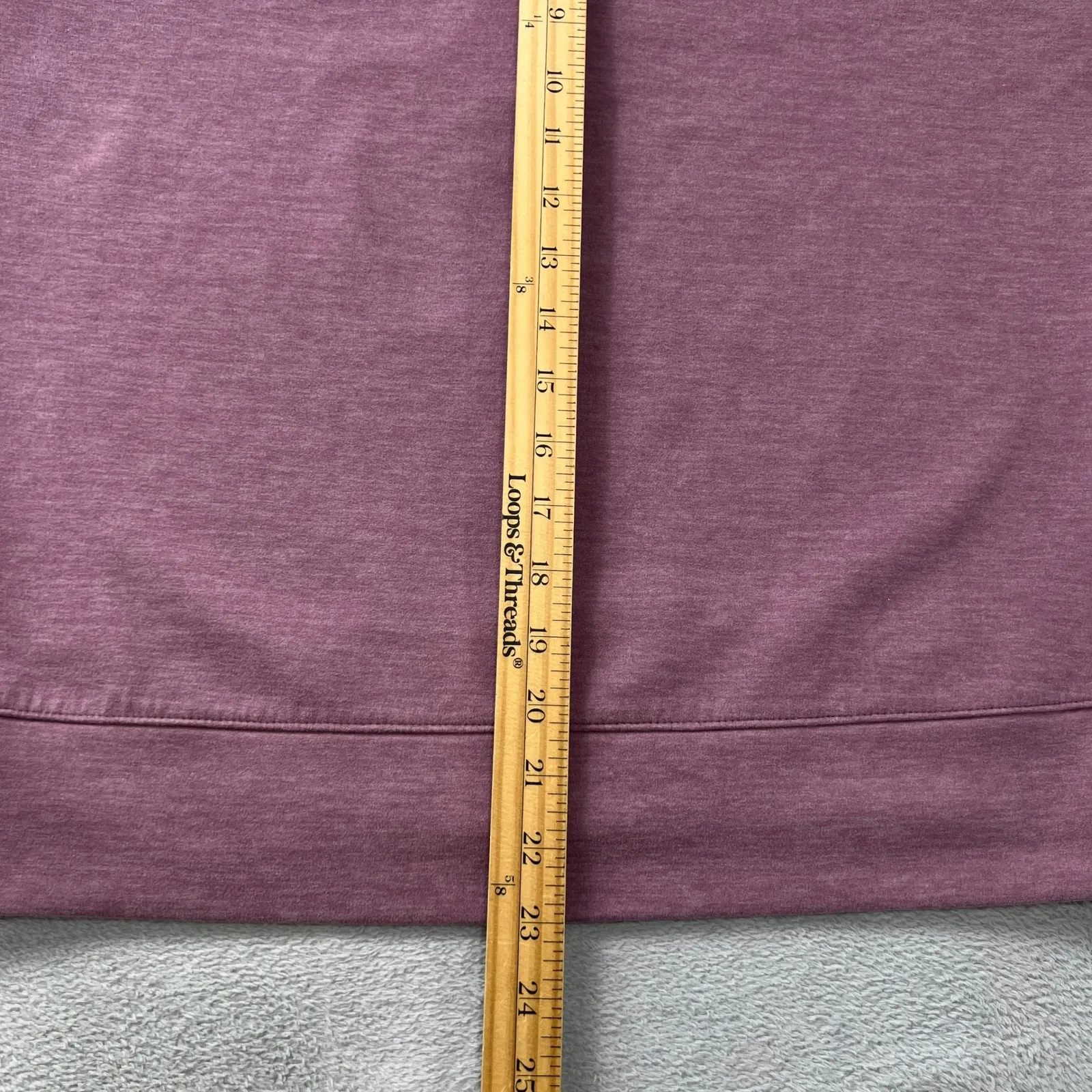 Outdoor Supply Co Purple Henley Pullover Sweatshirt Medium Snap Front Fleece‎ - Image 8