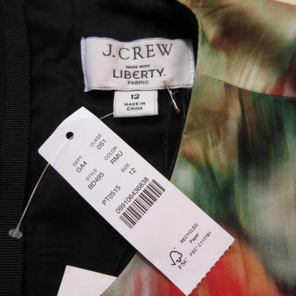 NWT J.Crew Cutout Dress in Red Multi Liberty® Hazy Days Floral 12 - Image 3