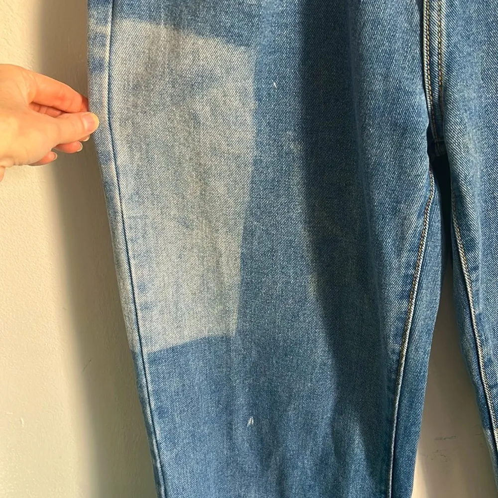 Pretty Little Thing Color Block Wide Leg High Rise Denim Jean - Image 2