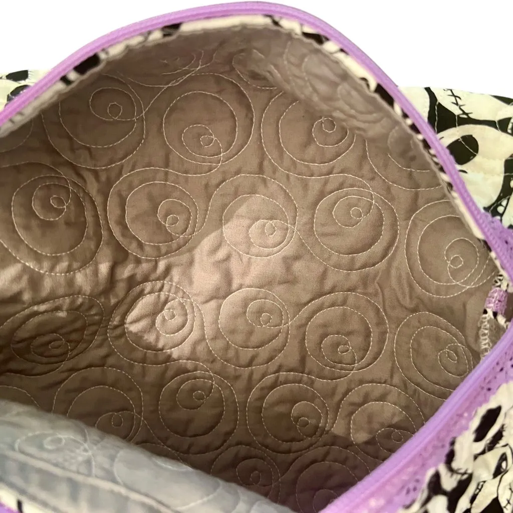Jack Skellington Nightmare Before Christmas Quilted Makeup Bag Pouch Case Tote Black - Image 8