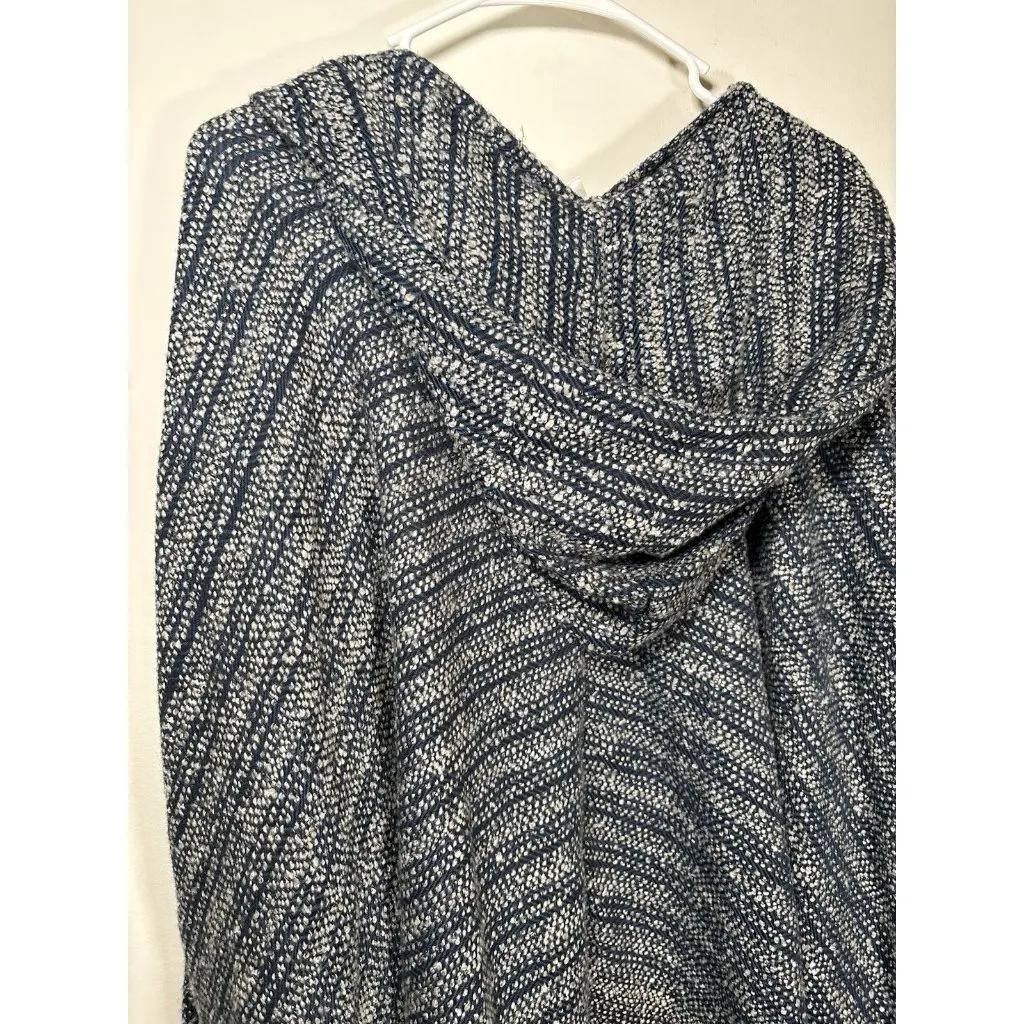 FREE PEOPLE All I Need Cozy Hooded Duster Lagenlook Boho Navy Blue Cardigan Soft - Image 6