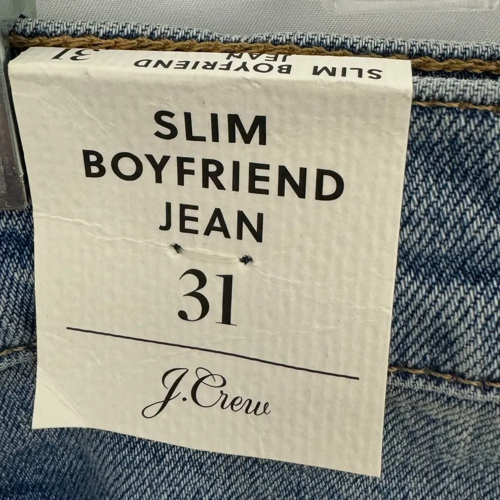 NWT J. Crew Women’s Slim Boyfriend Jeans Sz 31 Straight Leg Light Wash Denim - Image 5