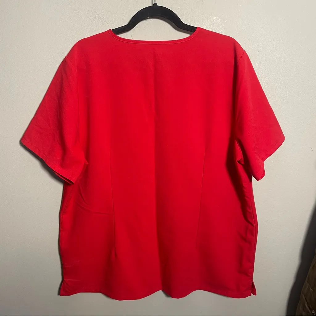 FIGS Scrub Top- Pop Red Technical Collection XXL - Image 4