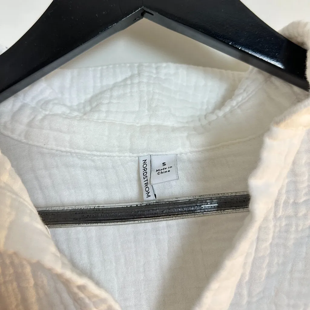 NORDSTROM Shirt Top and Shorts Casual Lounge Sets in White Size Small - Image 5