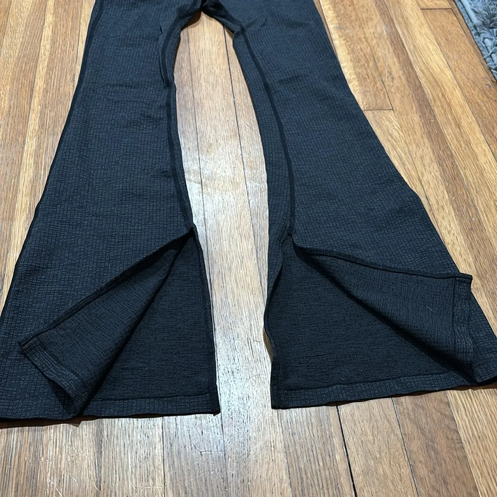NWOT JoyLab Black High-Rise Flare Leggings With Leg Slit - Image 3