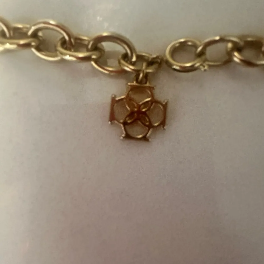 Ann Taylor Chunky Gold Chain Necklace Crystal Embellished Rings - Image 7