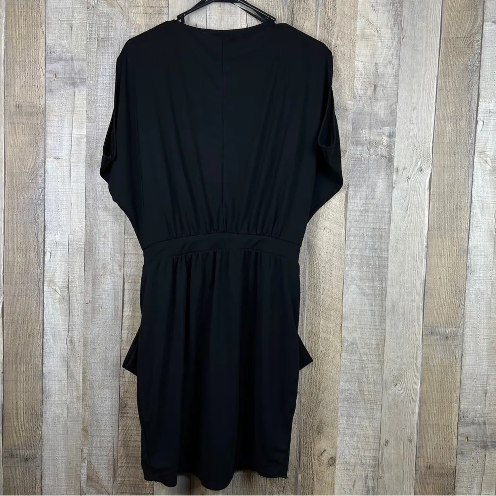 Rachel Rachel Roy Women’s Black Casual VNeck Sleeveless Surplice Dres Size M - Image 2