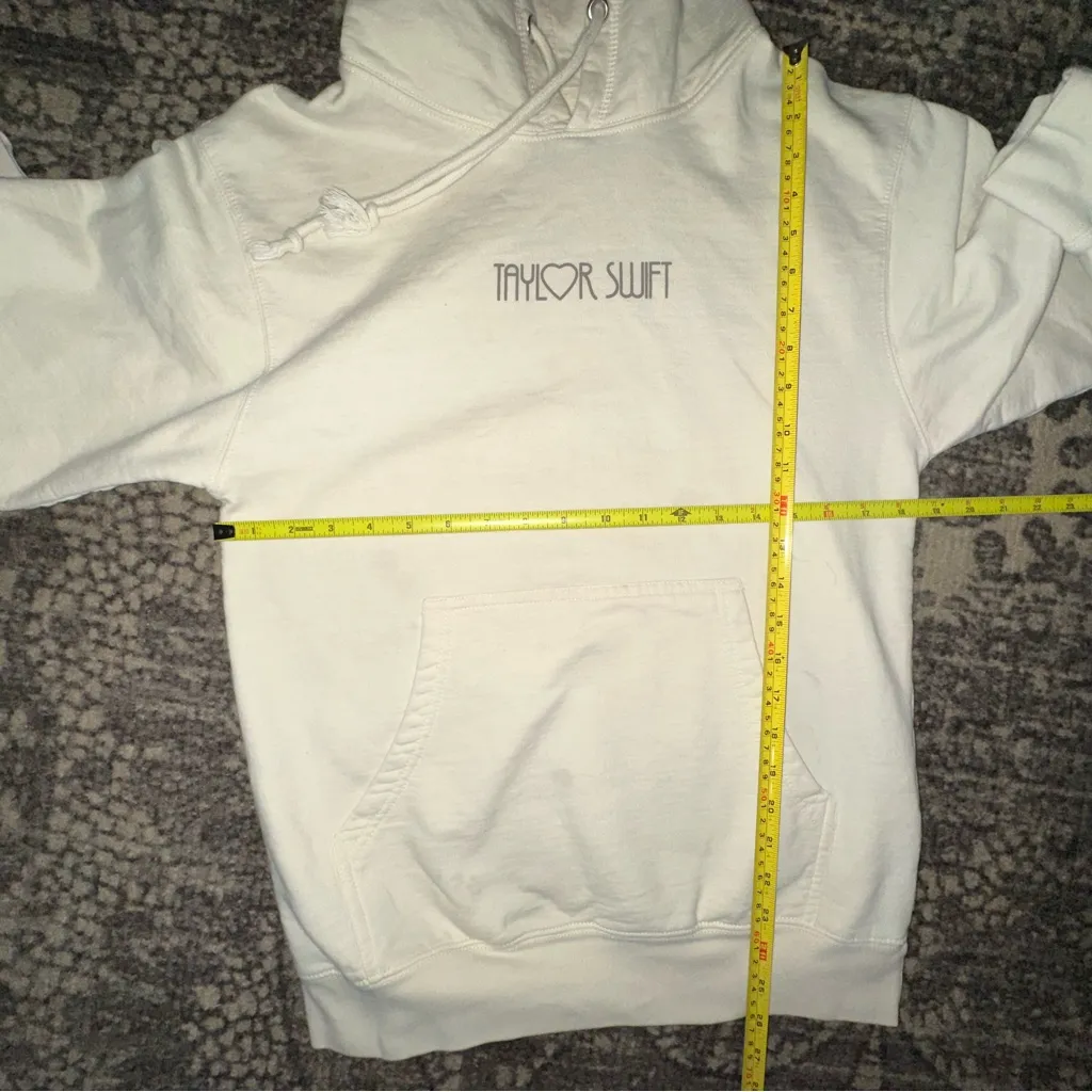 Taylor Swift Hoodie Adult S Beige Eras Tour Heart Photo Swiftie Music Hooded - Image 5