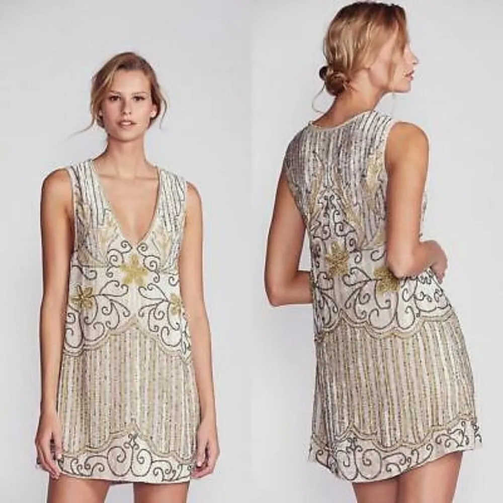 💕SPELL & THE GYPSY💕 Elsa Sequin Dress ~ Eggnog - Image 3