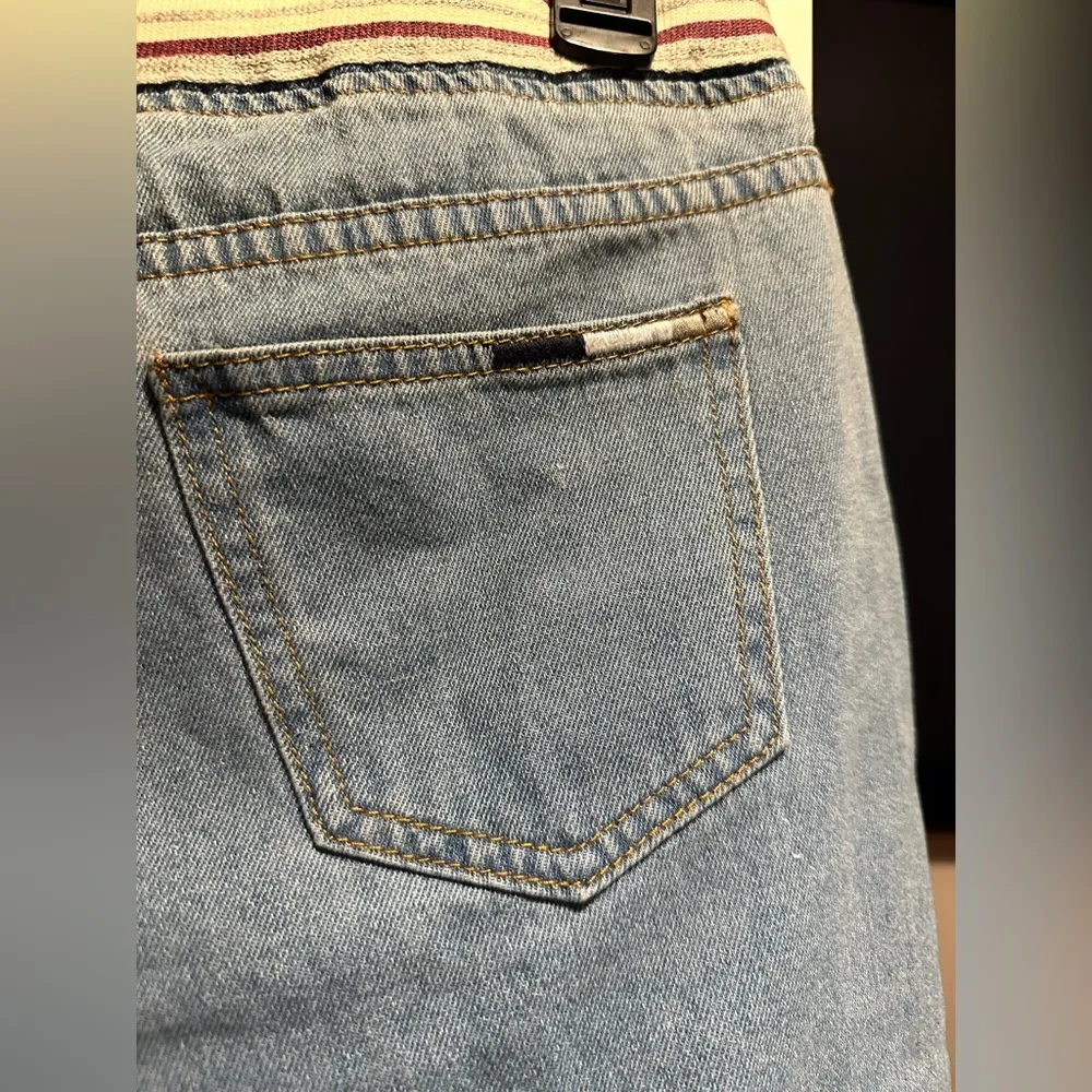 New POL Brushed Denim Tie Waist Shorts - Image 9