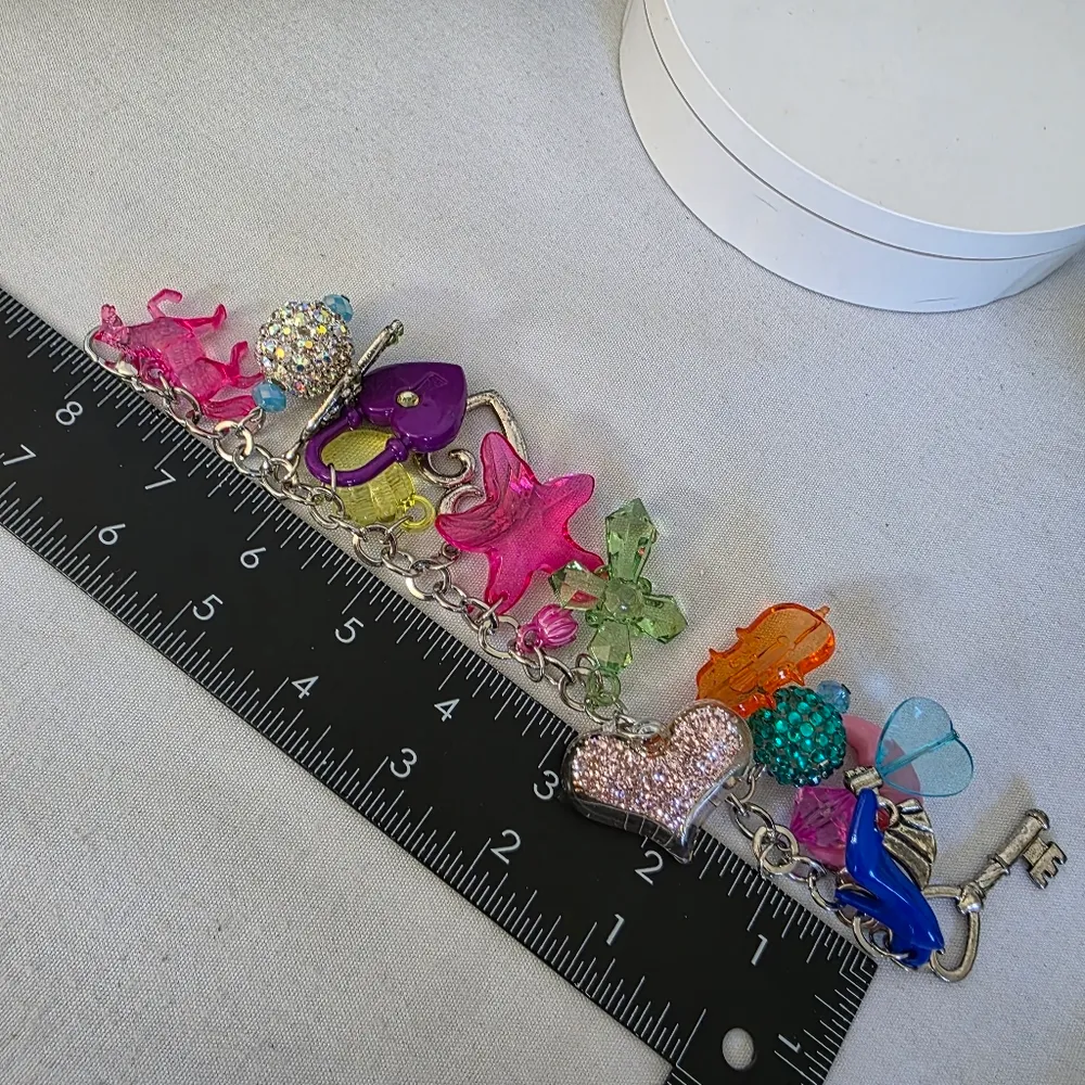 Vintage 80s Charm Bracelet Silver - Image 11