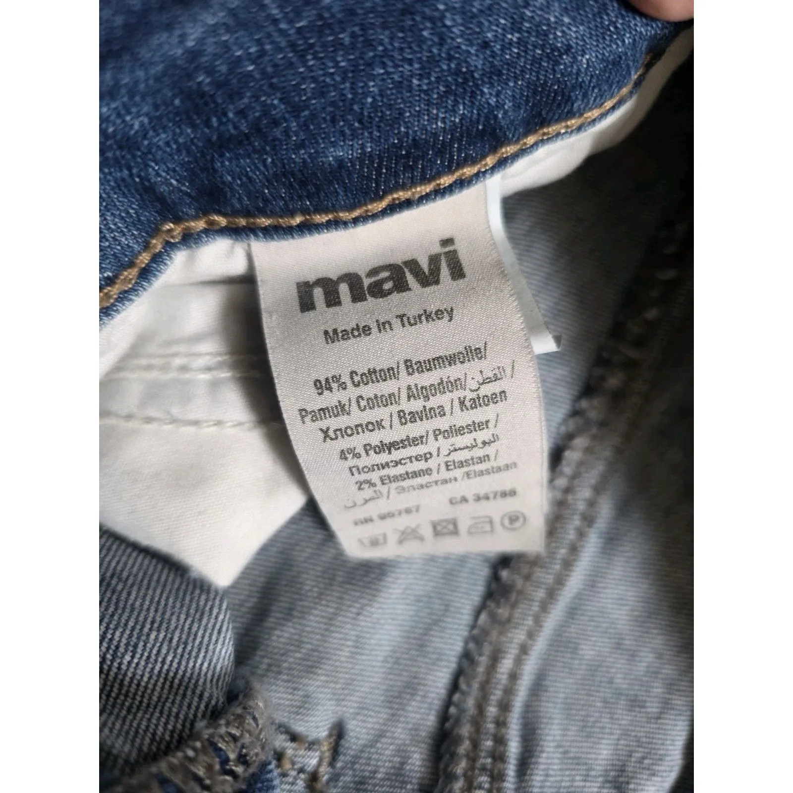 Mavi Jeans Co Jeans Women Size 30 Blue Stretch Denim Pearl Embellished Bling - Image 6