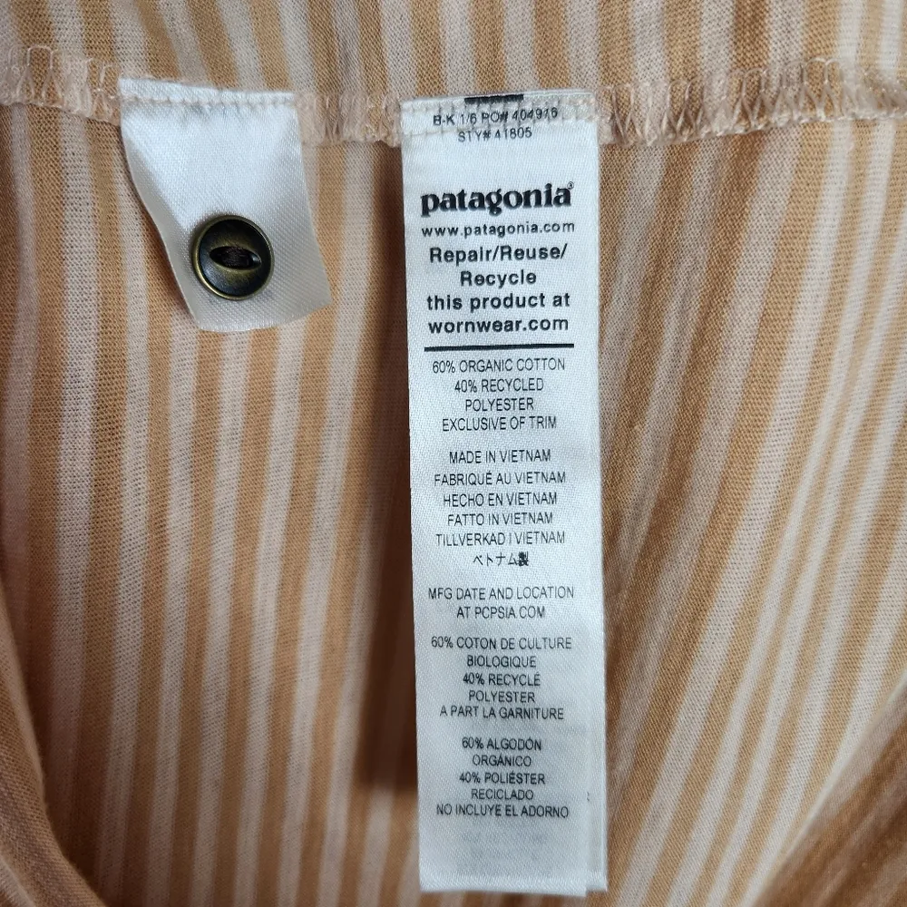 Patagonia Womens Henley Mainstay Shirt Long Sleeve Striped Size L Large - Image 6