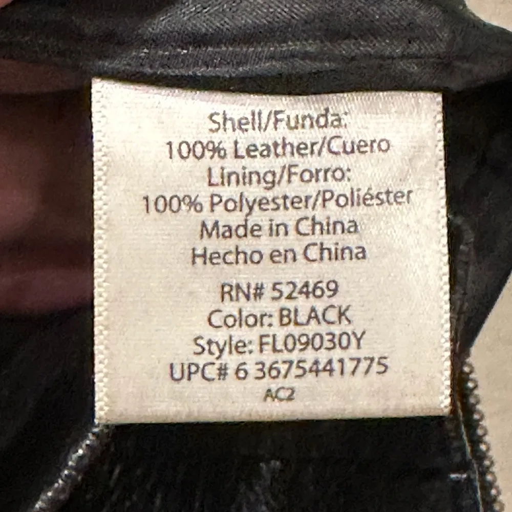 Faded Glory Black Leather Jacket Size XL (16/18) EUC - Image 6