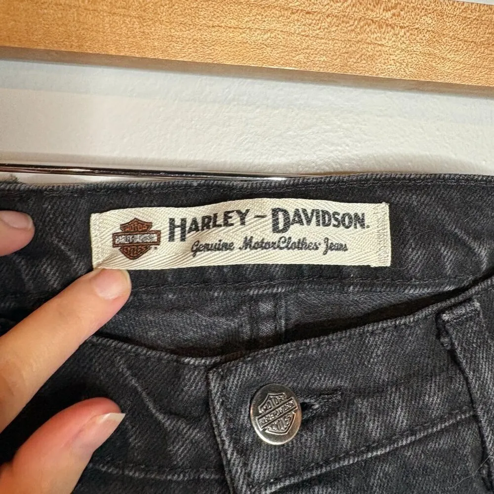 Harley Davidson black Straight Leg jeans Size 10P - Image 3