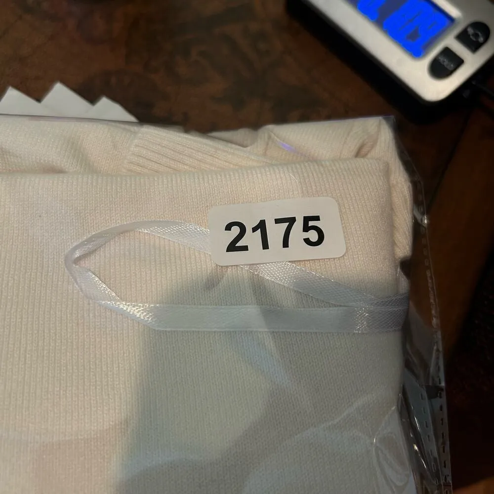 Jones New York Sweater Womens Large Cream Embellished Crew Neck Sweater‎ NEW - Image 9