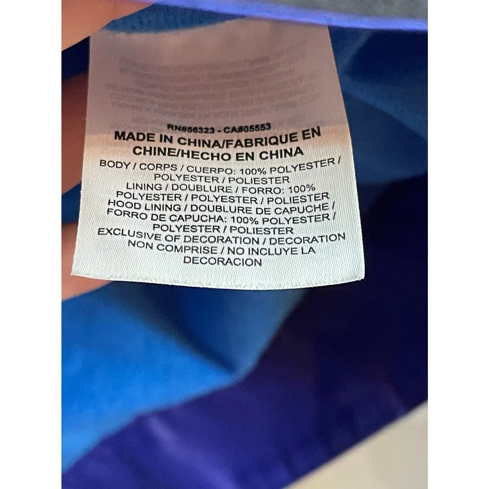 Nike Retro Cobalt Blue Dry Fit Long Sleeve Hooded Zip Up Windbreaker Size M - Image 5