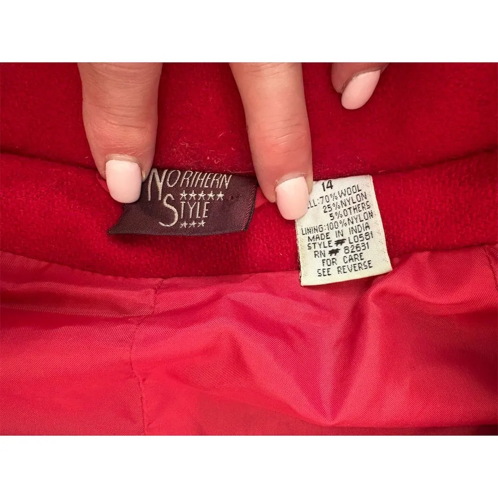 Ellen Tracy Women's‎ Black Wool Blend Jacket Size 14 3/4 Sleeve Zip - Image 3