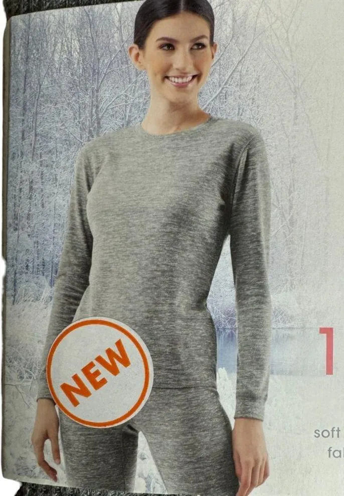 Fruit of the Loom EverSoft Women's Waffle Crew Shirt Size XXL (20) Gray - Image 7