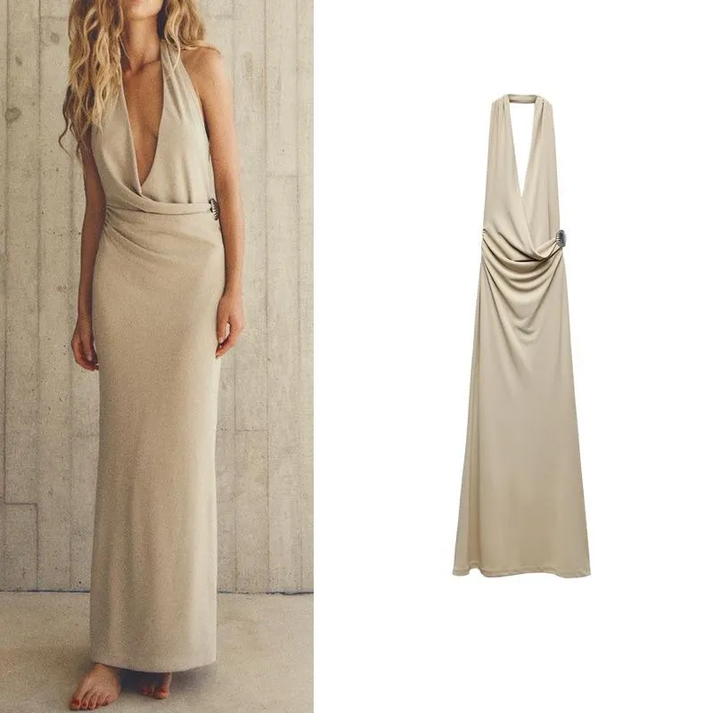 Zara Blogger Fave Seashell Halter Dress Medium - Image 2