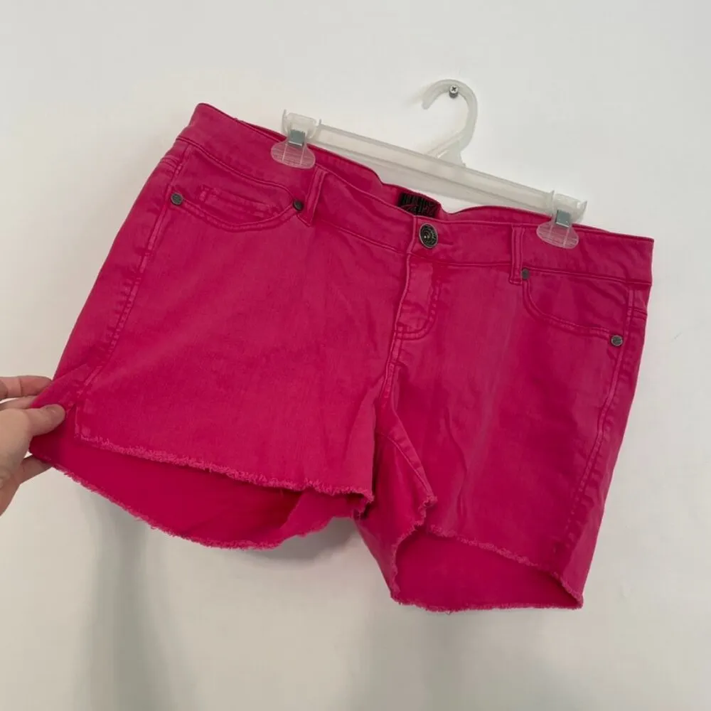 TORRID Plus Size Hot Pink Cutoff Fraying 3.5" Inseam Denim Shorts Jean Shorts 12 - Image 11