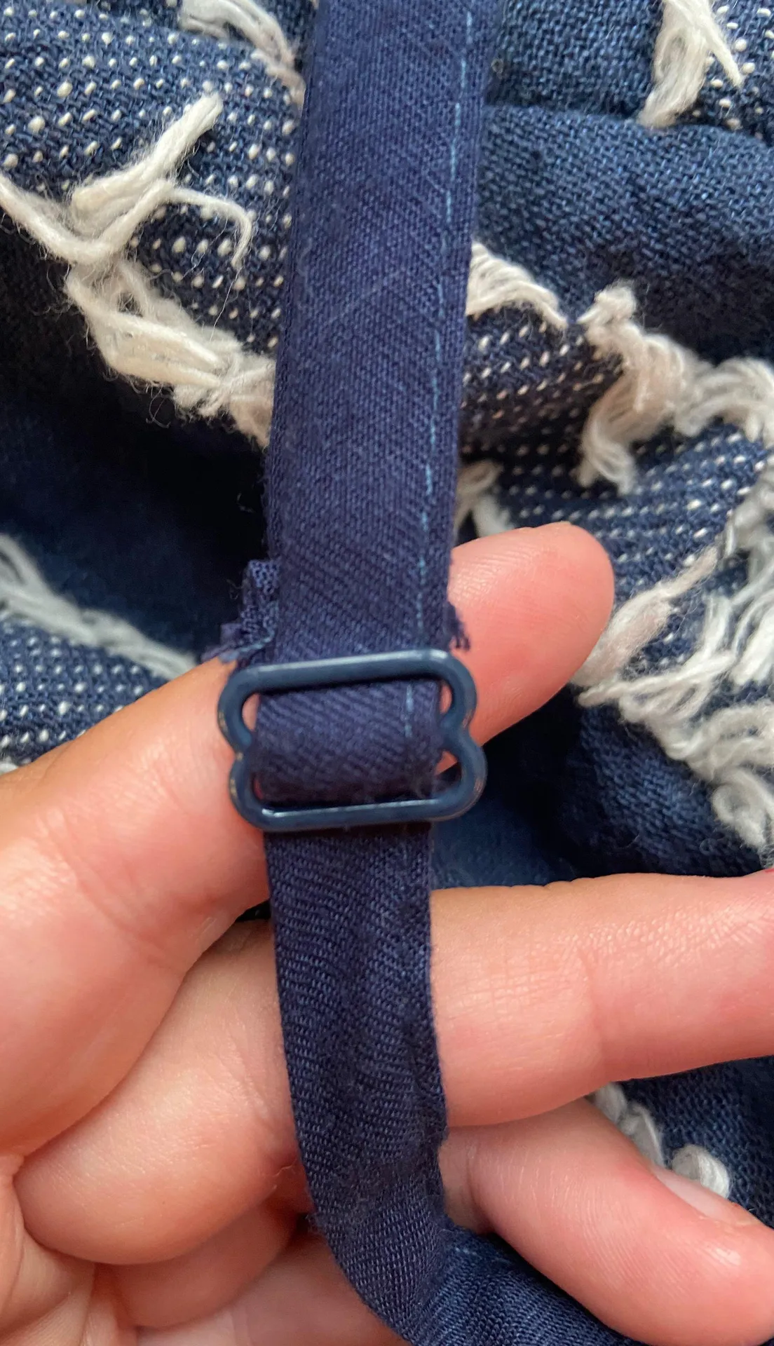 Sugar and L!ps Navy Blue Distressed Romper  - Image 6