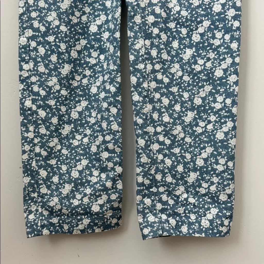 Sezane Michel Jumpsuit in Blue Floral Print Size: 6 - Image 8