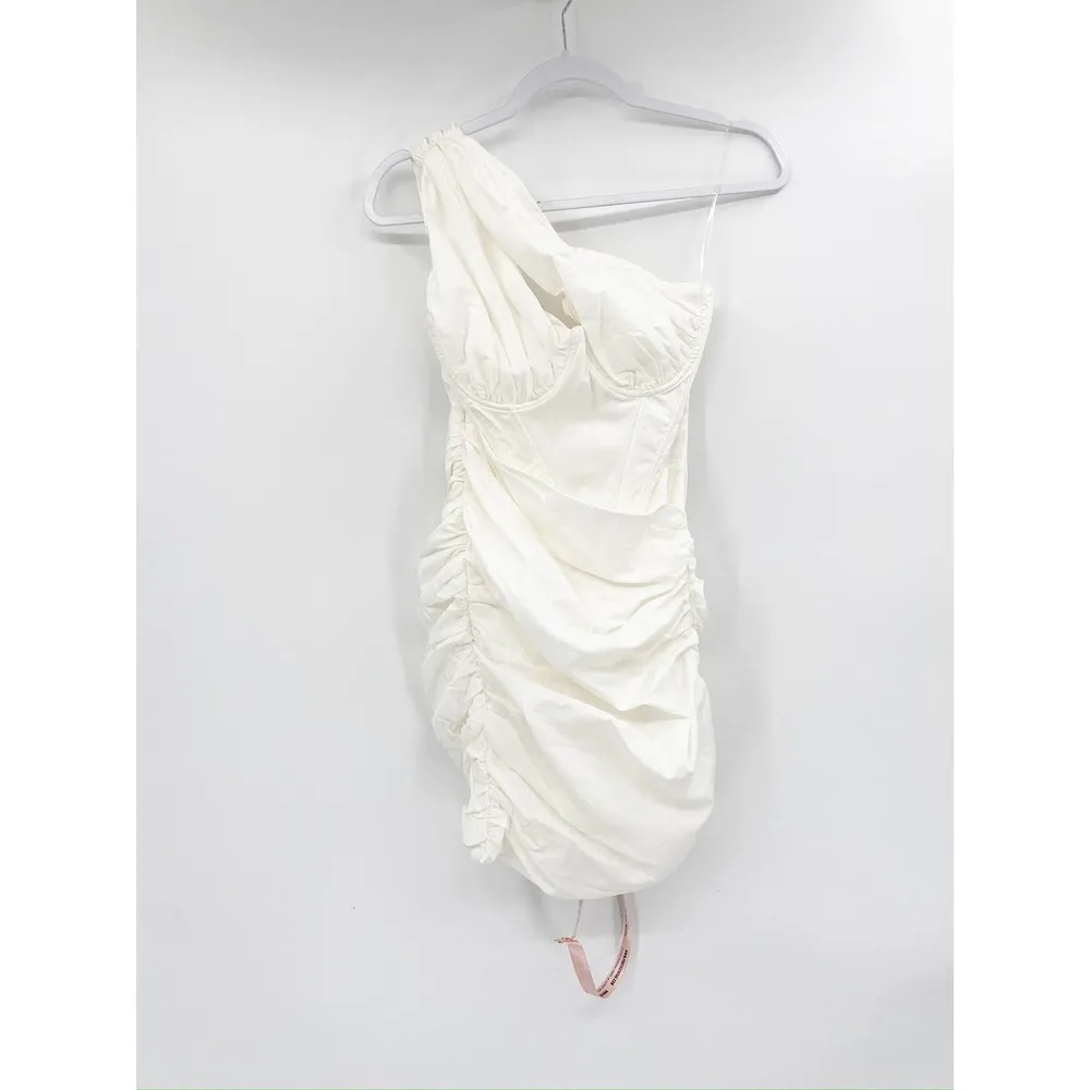 House of CB Clementine White Cutout Ruched Corset Mini Dress Size XS NWT - Image 3