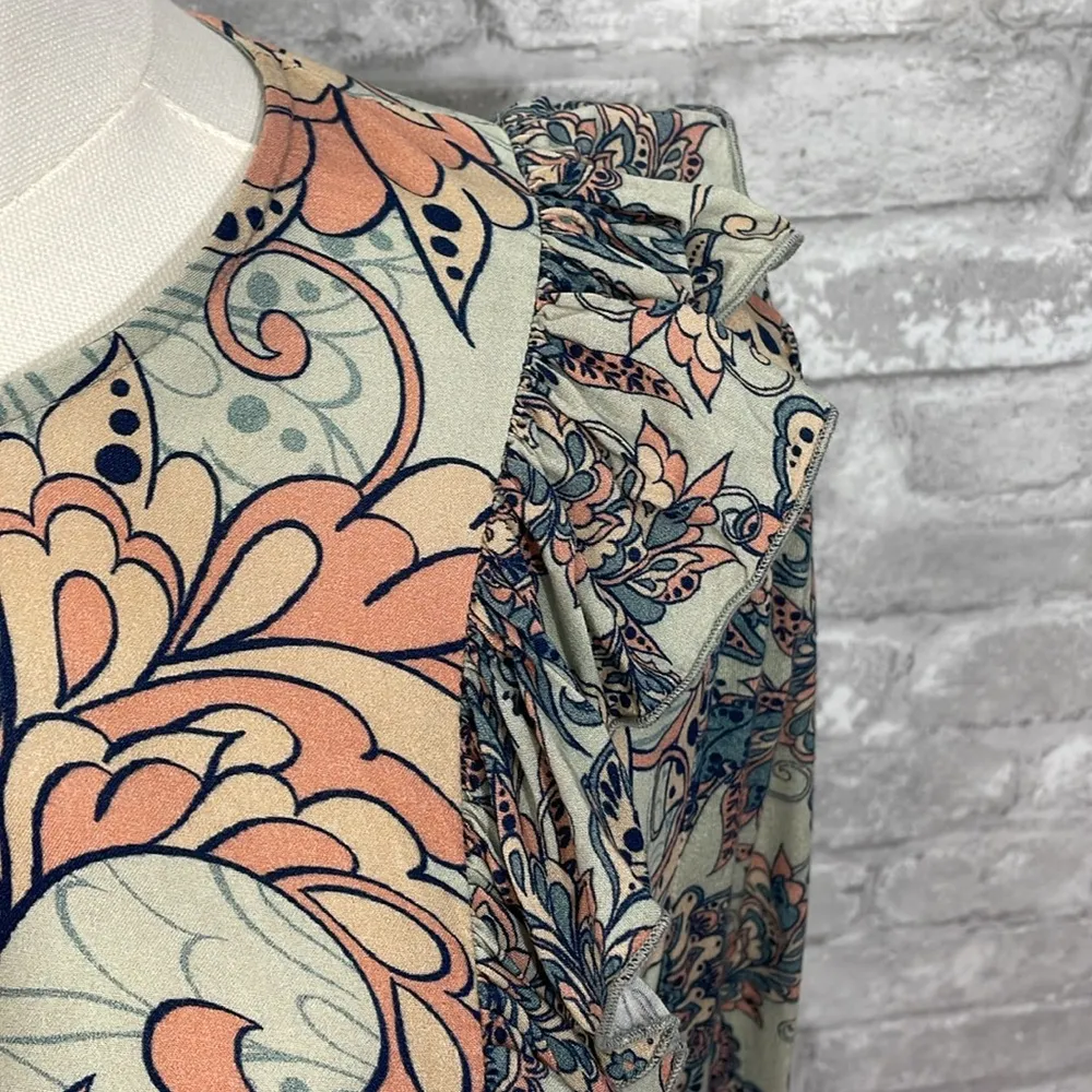 Bl^nk Anthropologie Moira Ruffled Peplum Top - Image 3