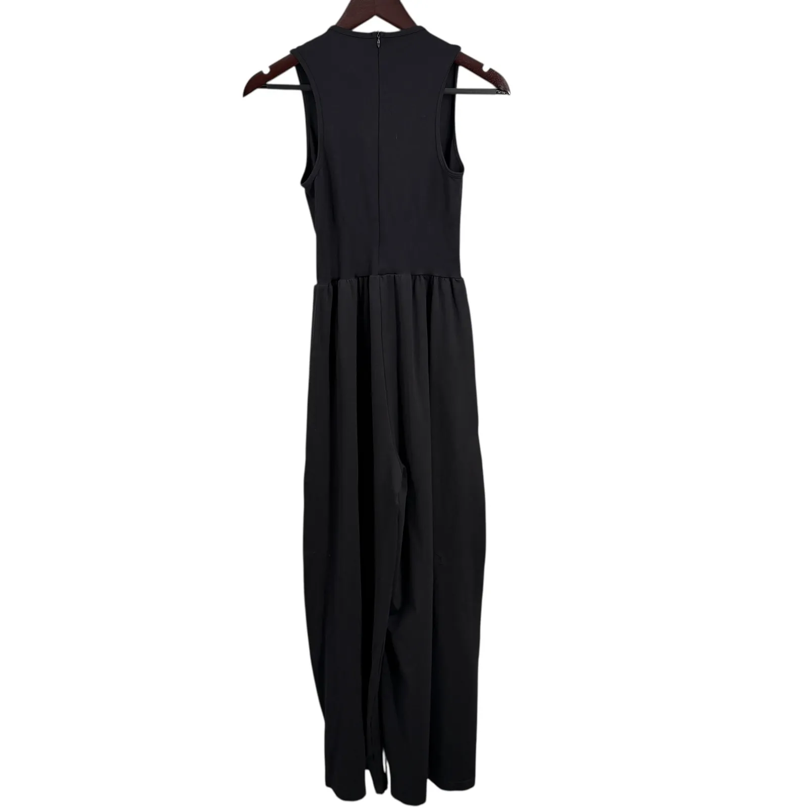 OQQ Black Sleeveless Jumpsuit M Stretch Nylon Spandex Activewear Straight Leg Size M - Image 4