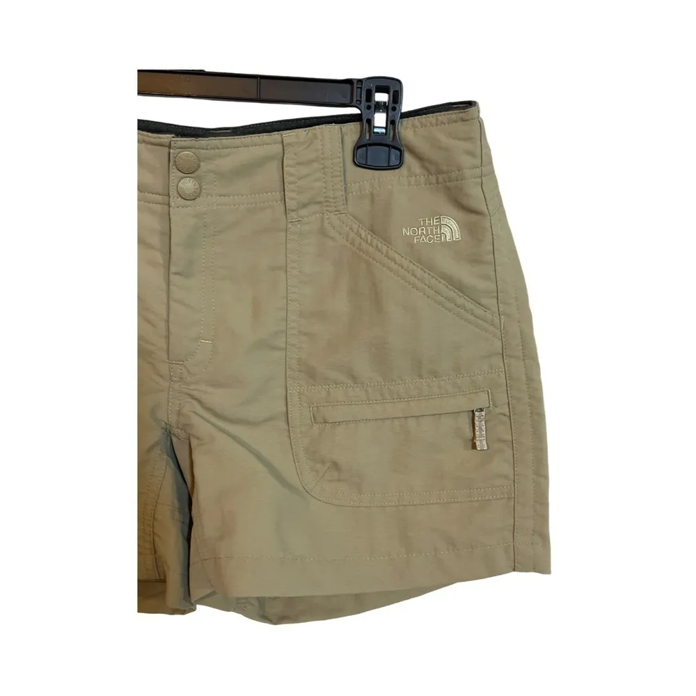 The North Face Women’s Khaki Cargo Shorts | Size 10 | Outdoor Hiking Utility EUC - Image 2
