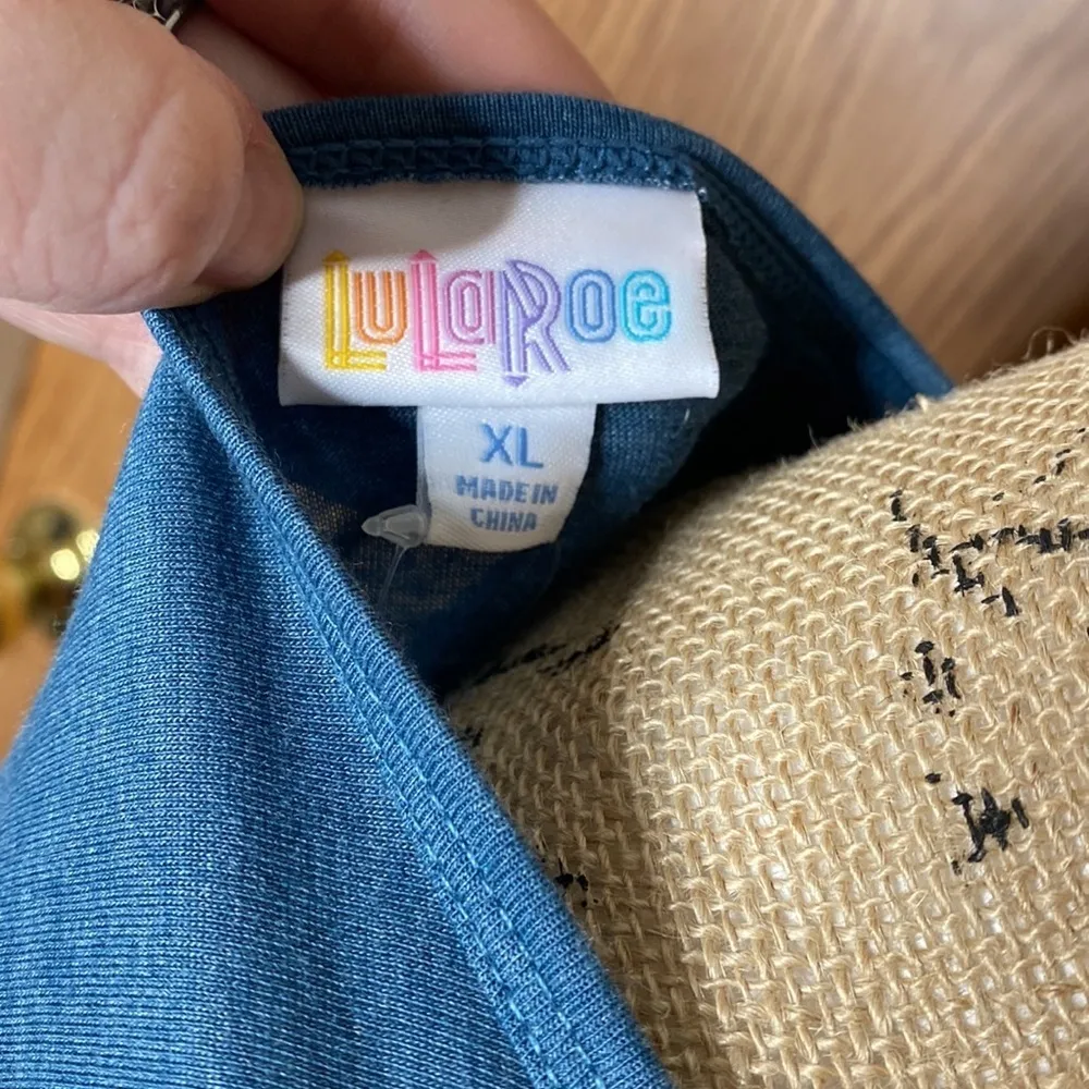 NWT LuLaRoe Tank Top Blue Rock & Roll Size XL - Image 6