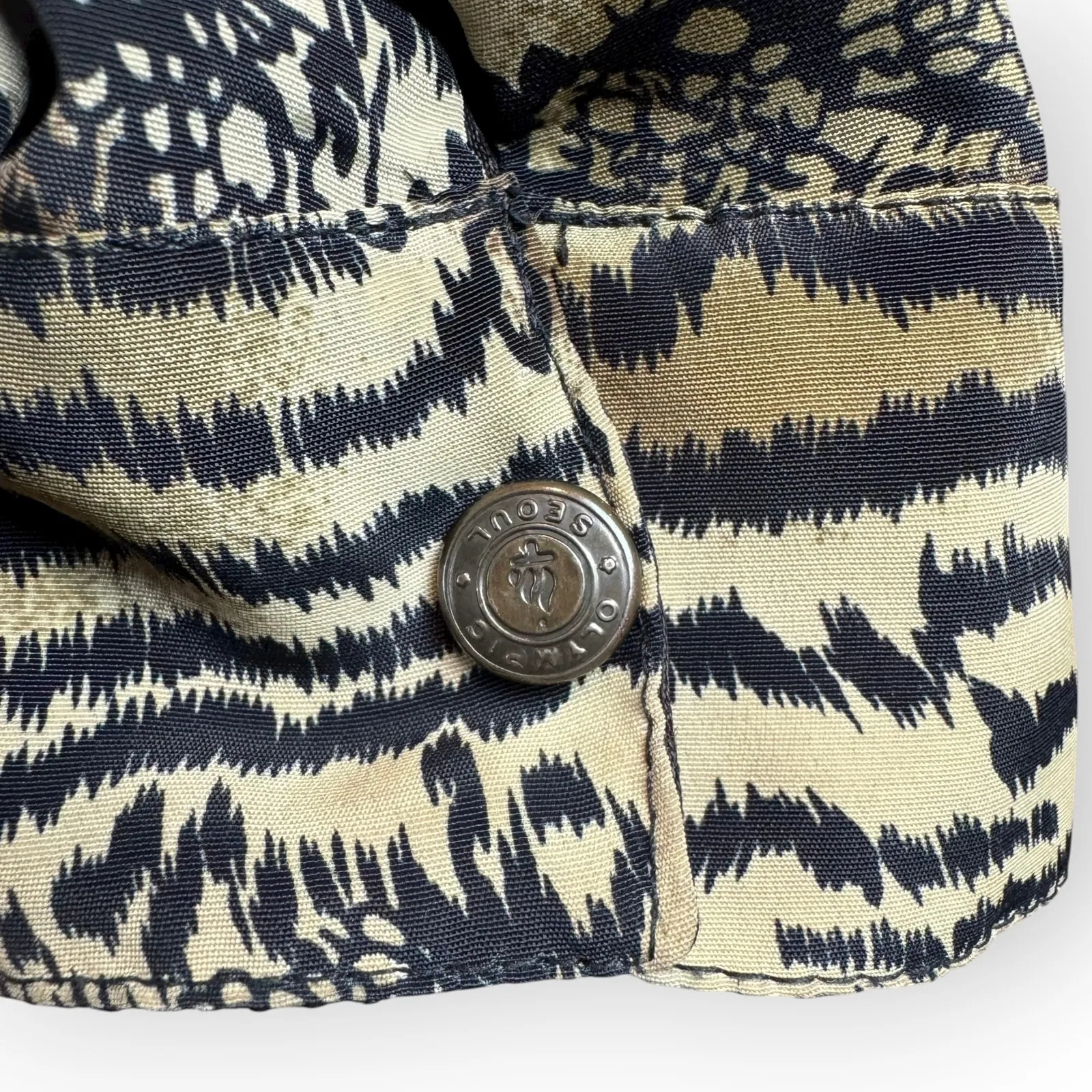 VTG 90's Reversible Animal Print Brown Black Front Zip Womens Lightweight Jacket - Image 6